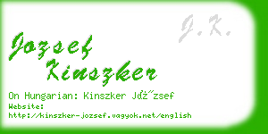 jozsef kinszker business card